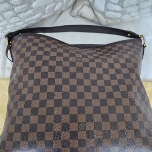 Louis Vuitton Damier Ebene Delightful Bag- MM Size - Functional, Classic Beauty!